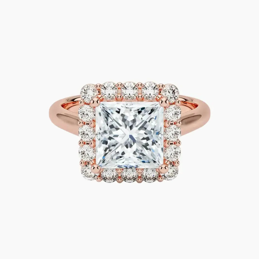 Fiora Princess Designer 2 Carat Lab Grown Diamond Engagement Ring in 14K White Gold