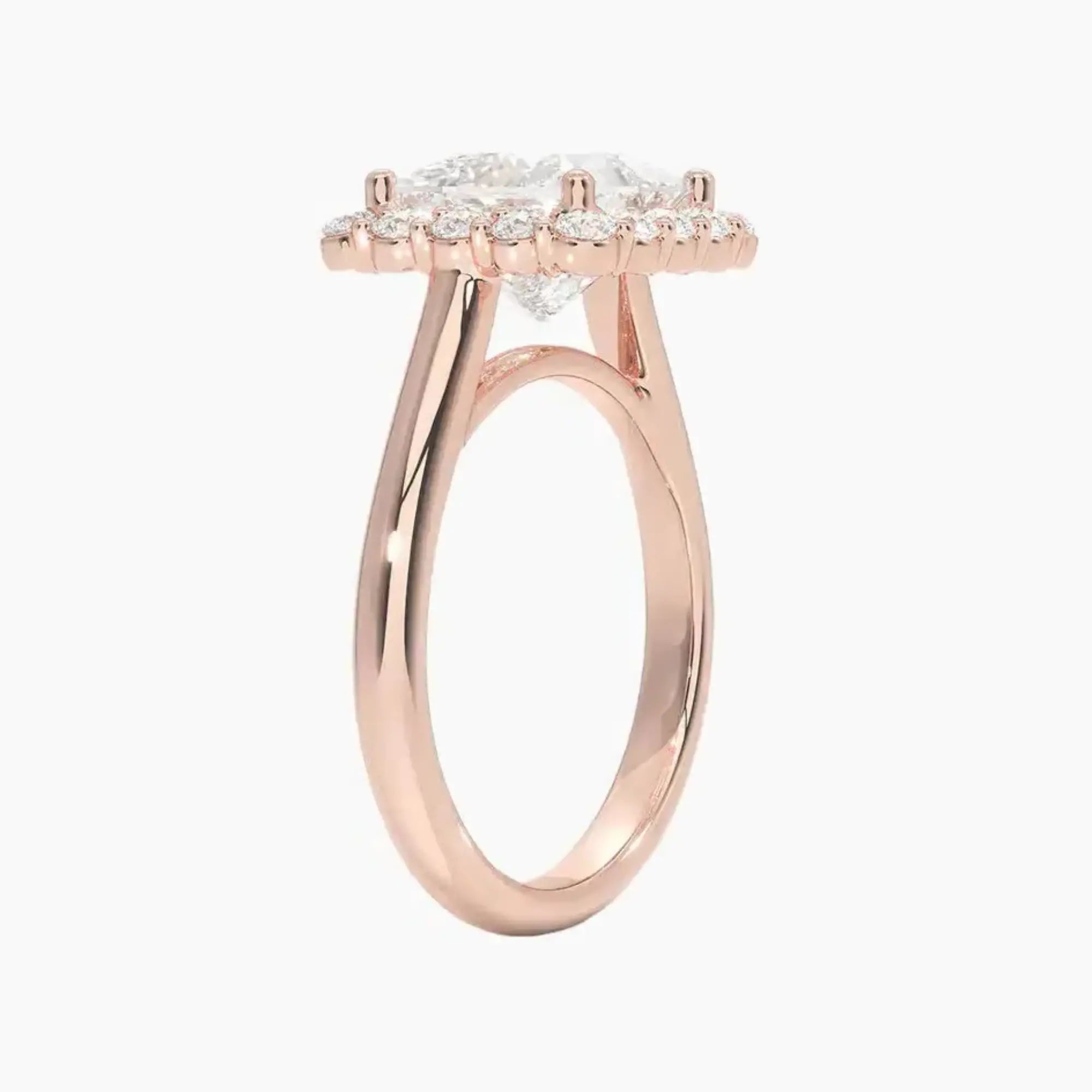 Fiora Princess Designer 3 Carat Lab Grown Diamond Engagement Ring in 14K Yellow Gold