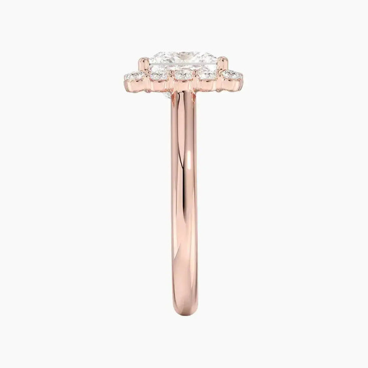 Fiora Princess Designer 3 Carat Lab Grown Diamond Engagement Ring in 14K White Gold