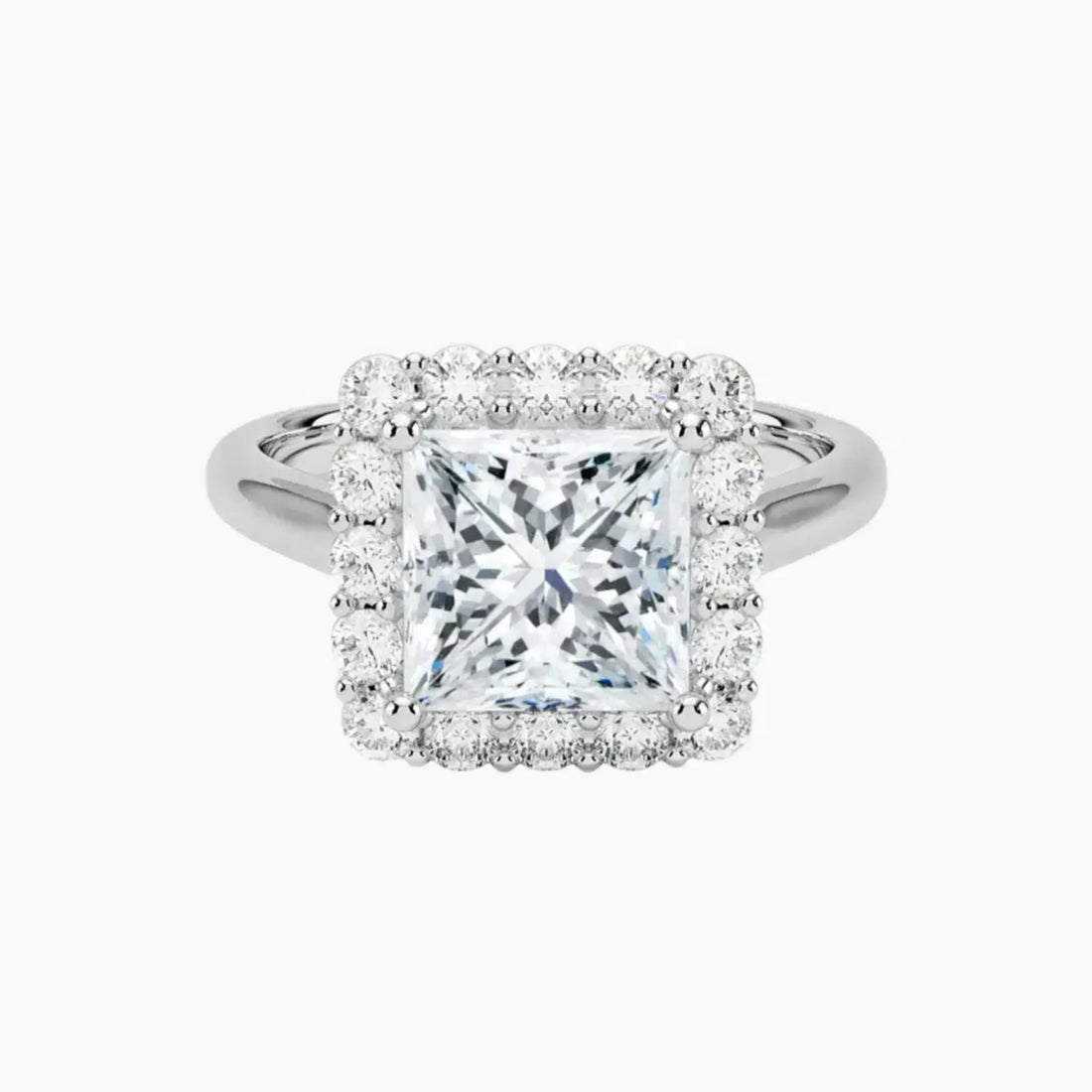Fiora Princess Designer 3 Carat Lab Grown Diamond Engagement Ring in 14K Yellow Gold