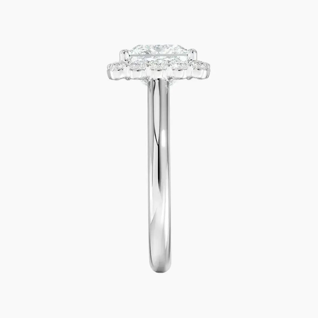 Fiora Princess Designer 1 Carat Lab Grown Diamond Engagement Ring in 18K White Gold
