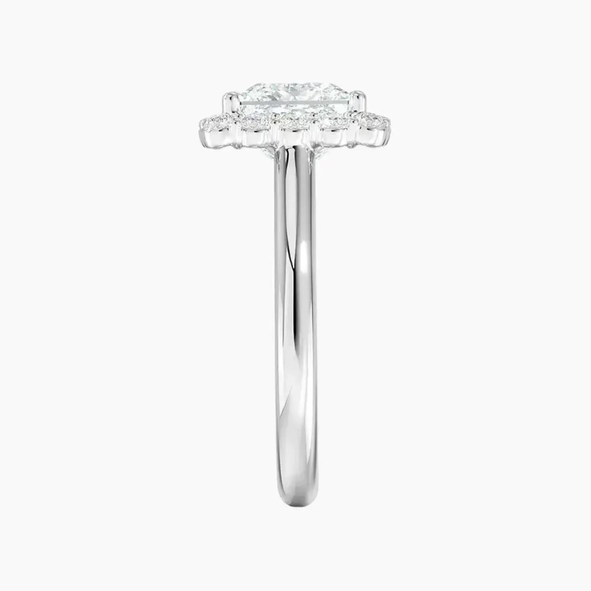 Fiora Princess Designer Diamond Ring Setting in 18K Yellow Gold
