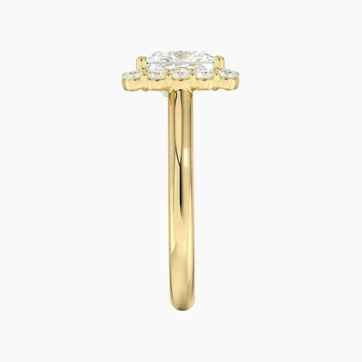 Fiora Princess Designer 2 Carat Lab Grown Diamond Engagement Ring in 14K Rose Gold
