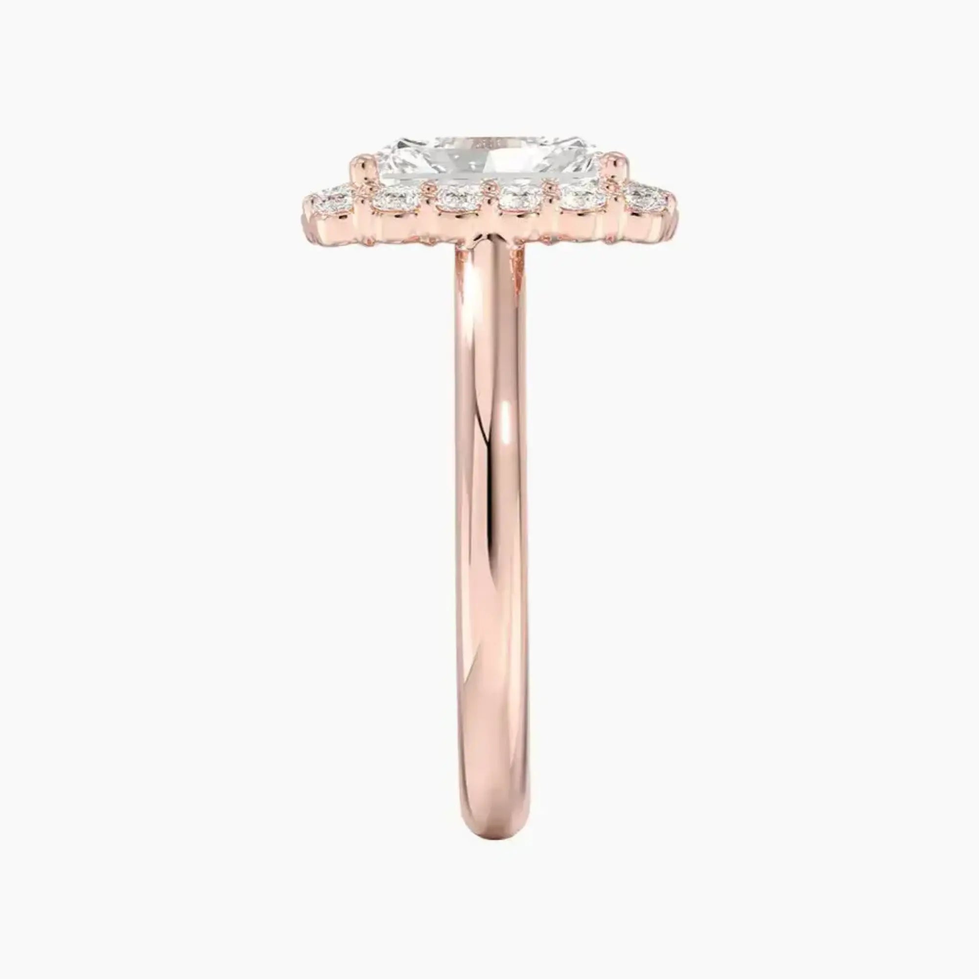 Fiora Radiant Designer 1.5 Carat Lab Grown Diamond Engagement Ring in 18K White Gold