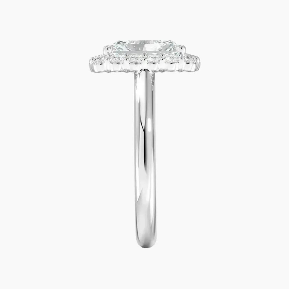 Fiora Radiant Designer 2 Carat Lab Grown Diamond Engagement Ring in 14K Yellow Gold