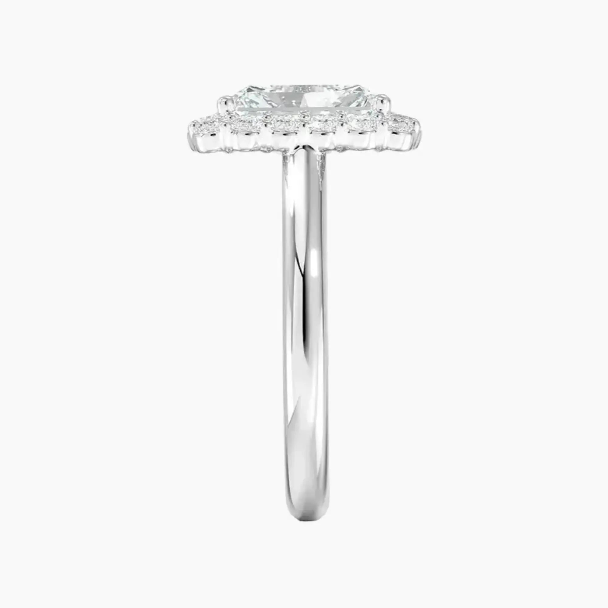 Fiora Radiant Designer 2.5 Carat Lab Grown Diamond Engagement Ring in 14K Yellow Gold