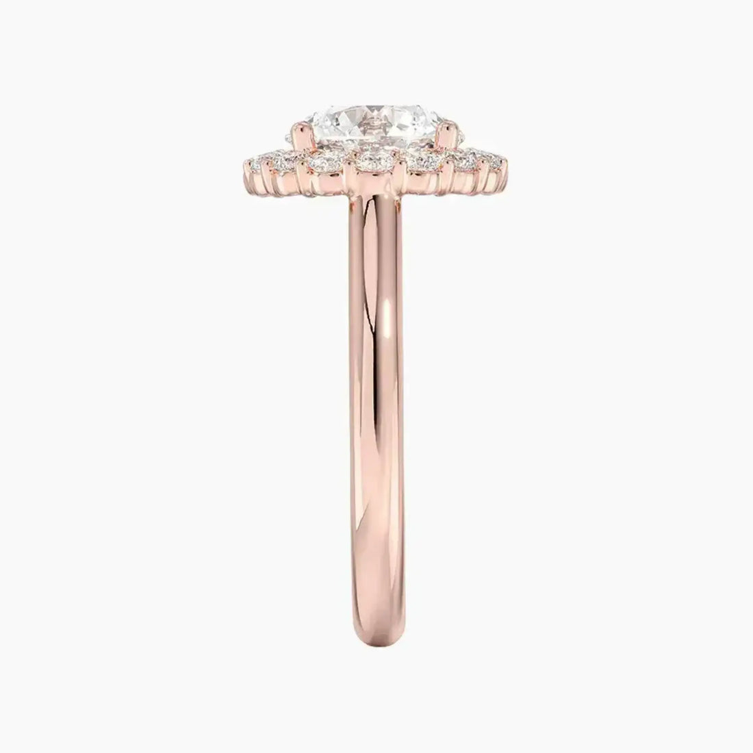 Fiora Round Designer 3 Carat Lab Grown Diamond Engagement Ring in 14K White Gold
