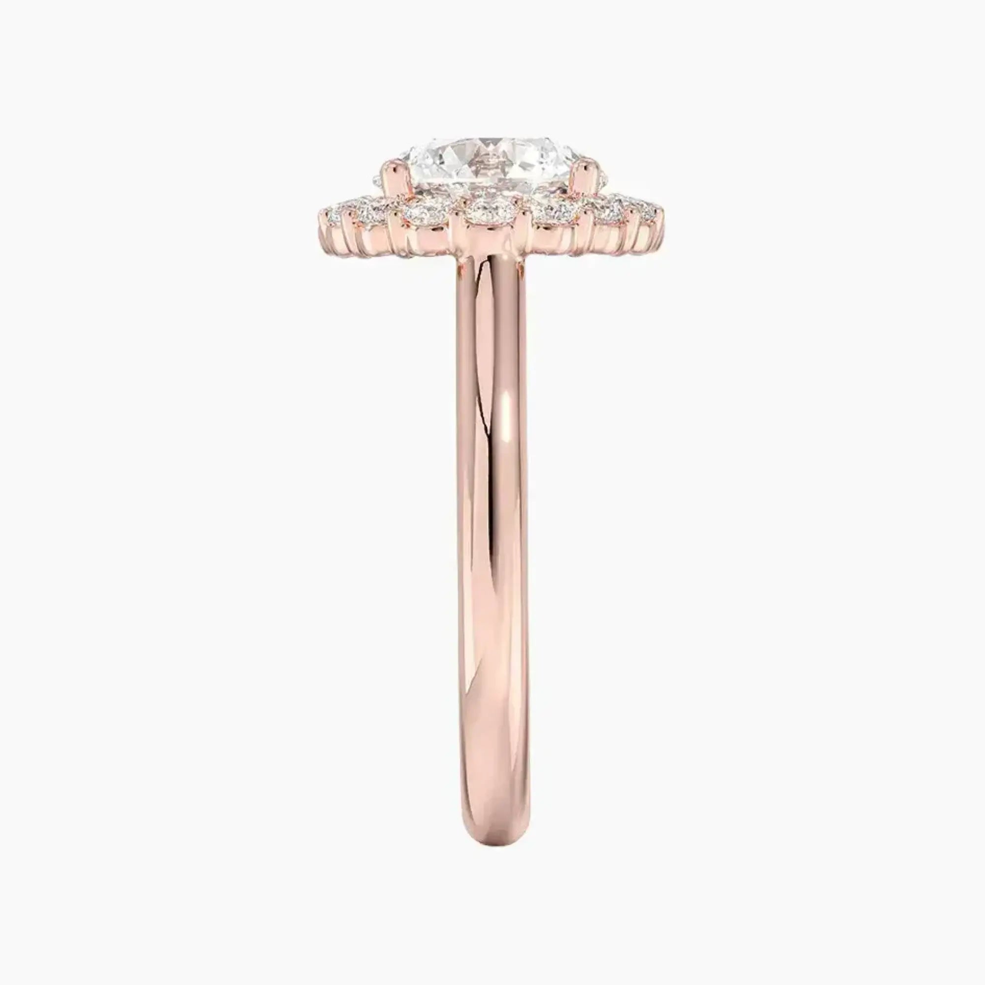 Fiora Round Designer 2 Carat Lab Grown Diamond Engagement Ring in 18K Rose Gold