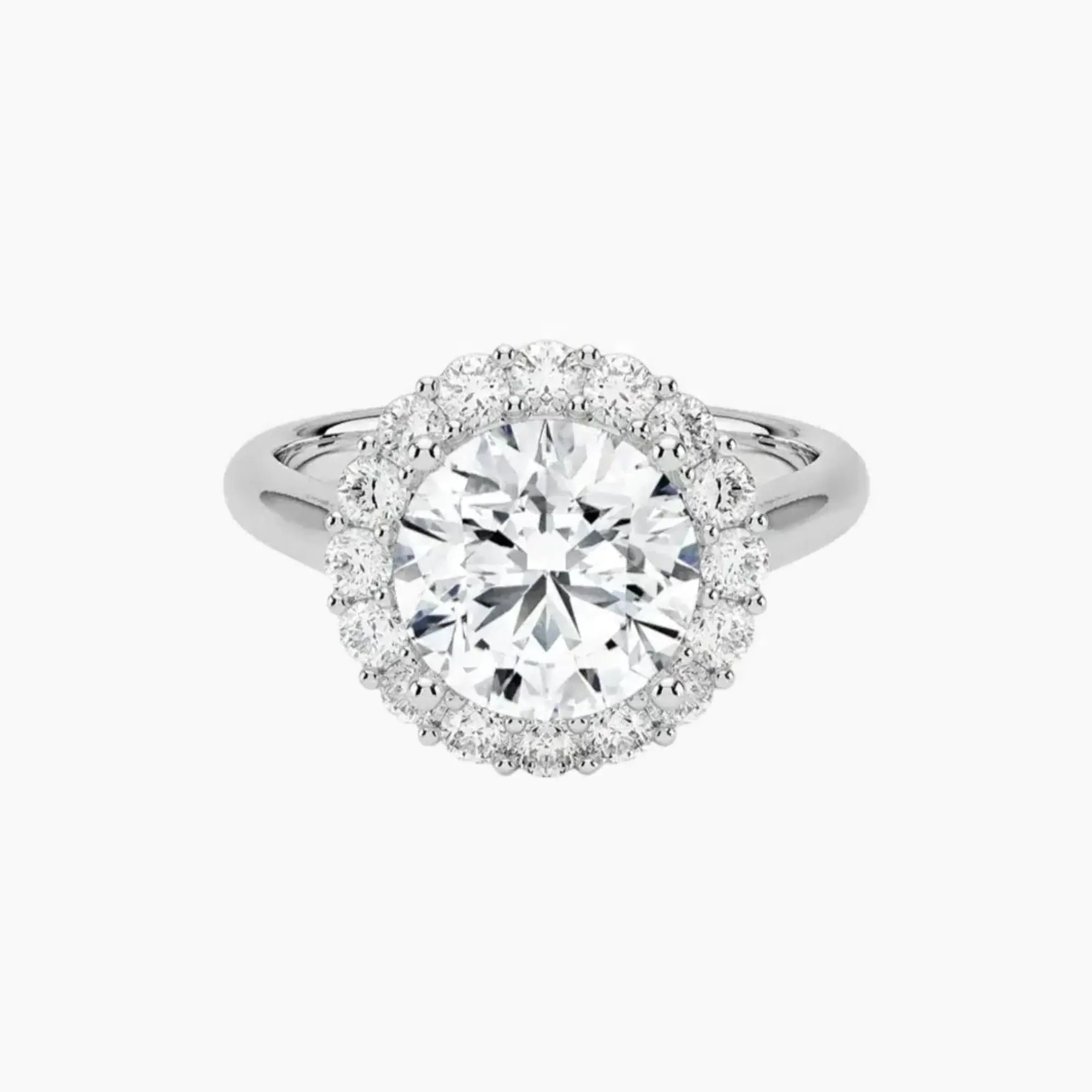 Fiora Round Designer 2.5 Carat Lab Grown Diamond Engagement Ring in 14K Yellow Gold