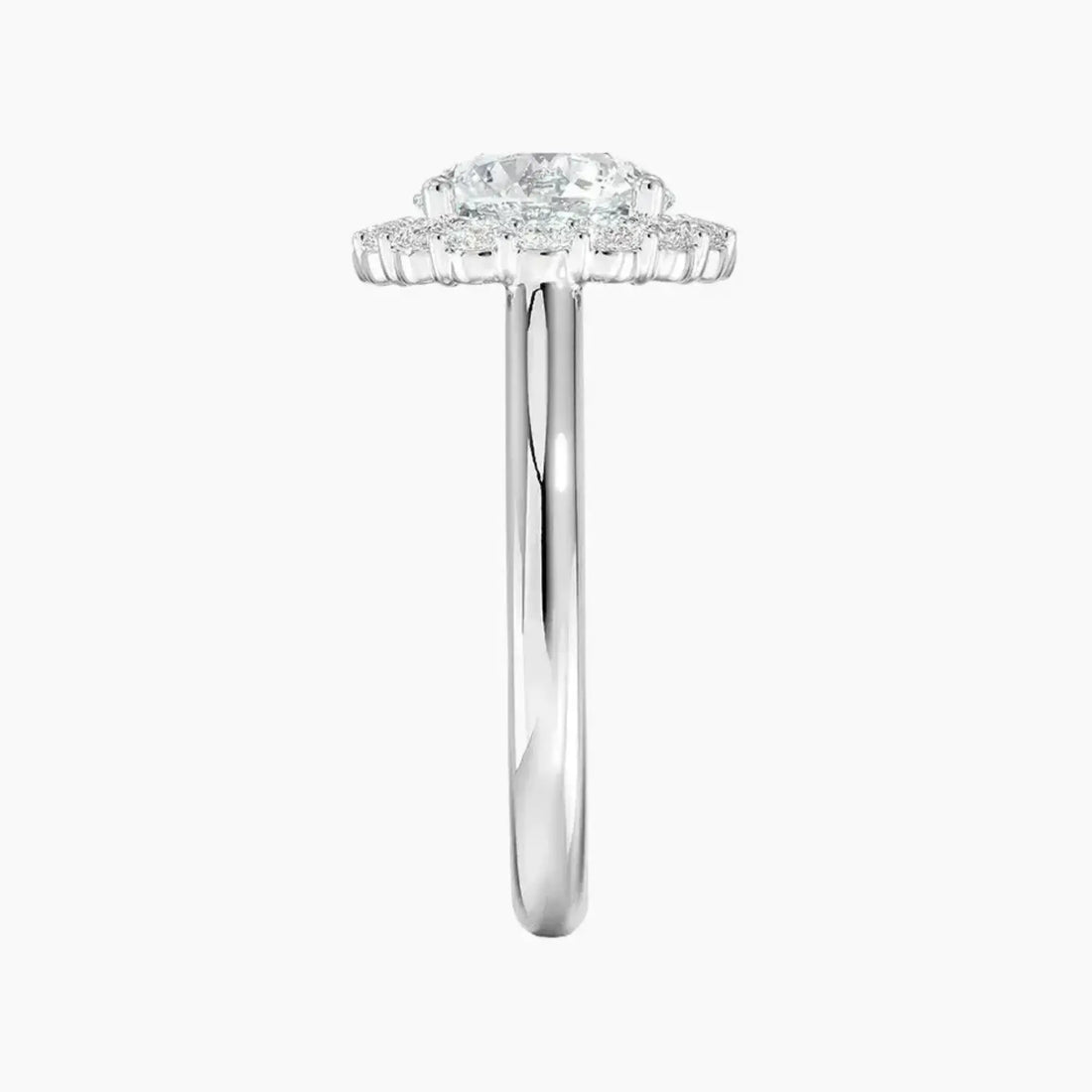 Fiora Round Designer 1.5 Carat Lab Grown Diamond Engagement Ring in 14K Rose Gold