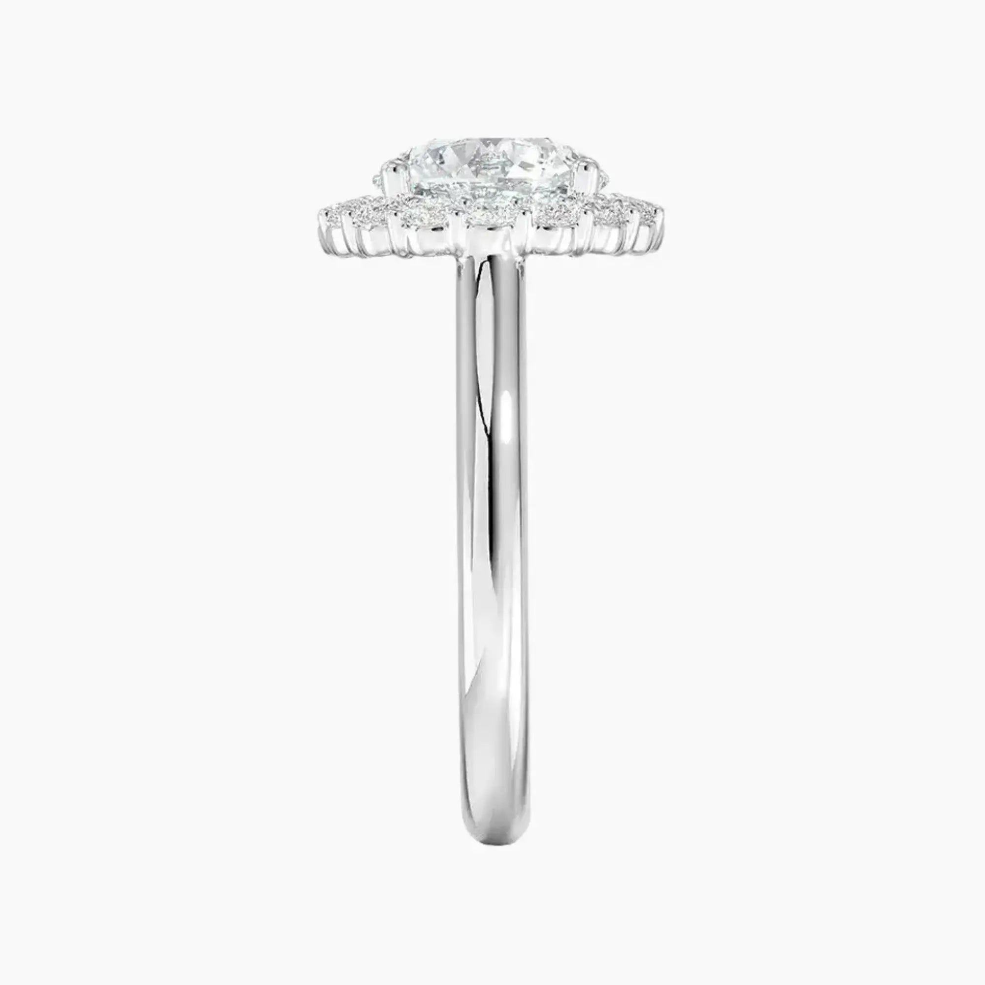 Fiora Round Designer 2 Carat Lab Grown Diamond Engagement Ring in 14K Rose Gold