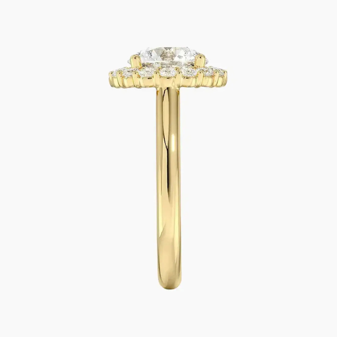 Fiora Round Designer 2.5 Carat Lab Grown Diamond Engagement Ring in 18K White Gold