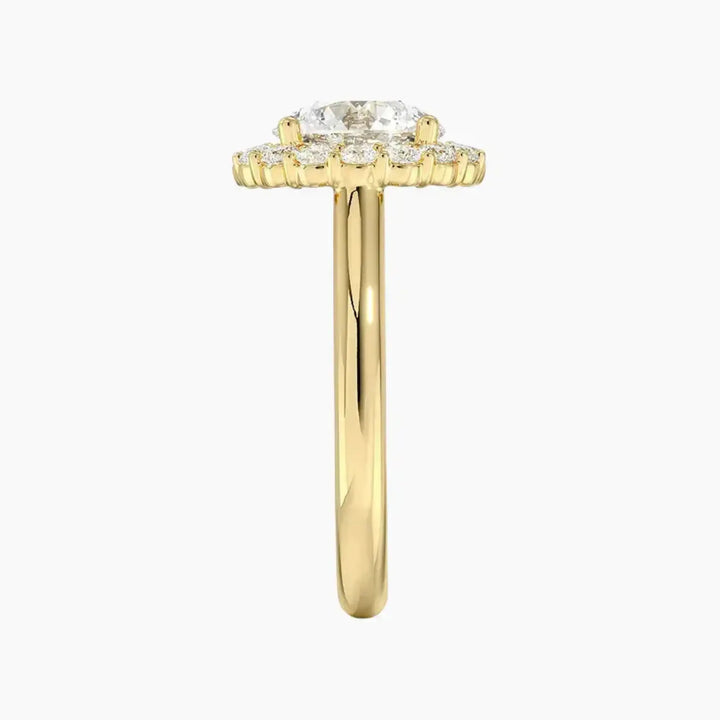 Fiora Round Designer 2.5 Carat Lab Grown Diamond Engagement Ring in 18K Rose Gold