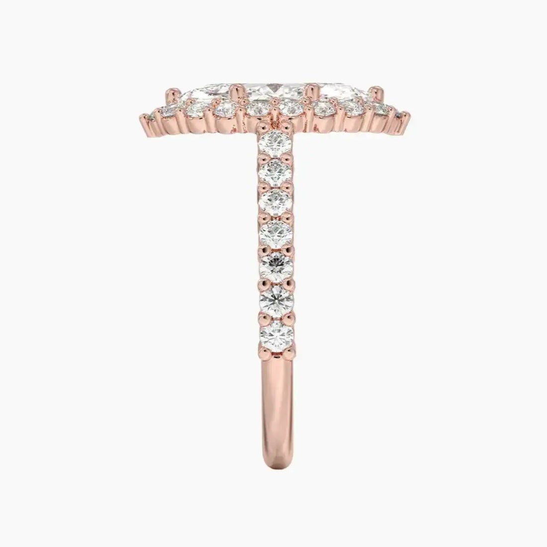 Fiora Pave Marquise Designer Diamond Ring Setting in 14K White Gold