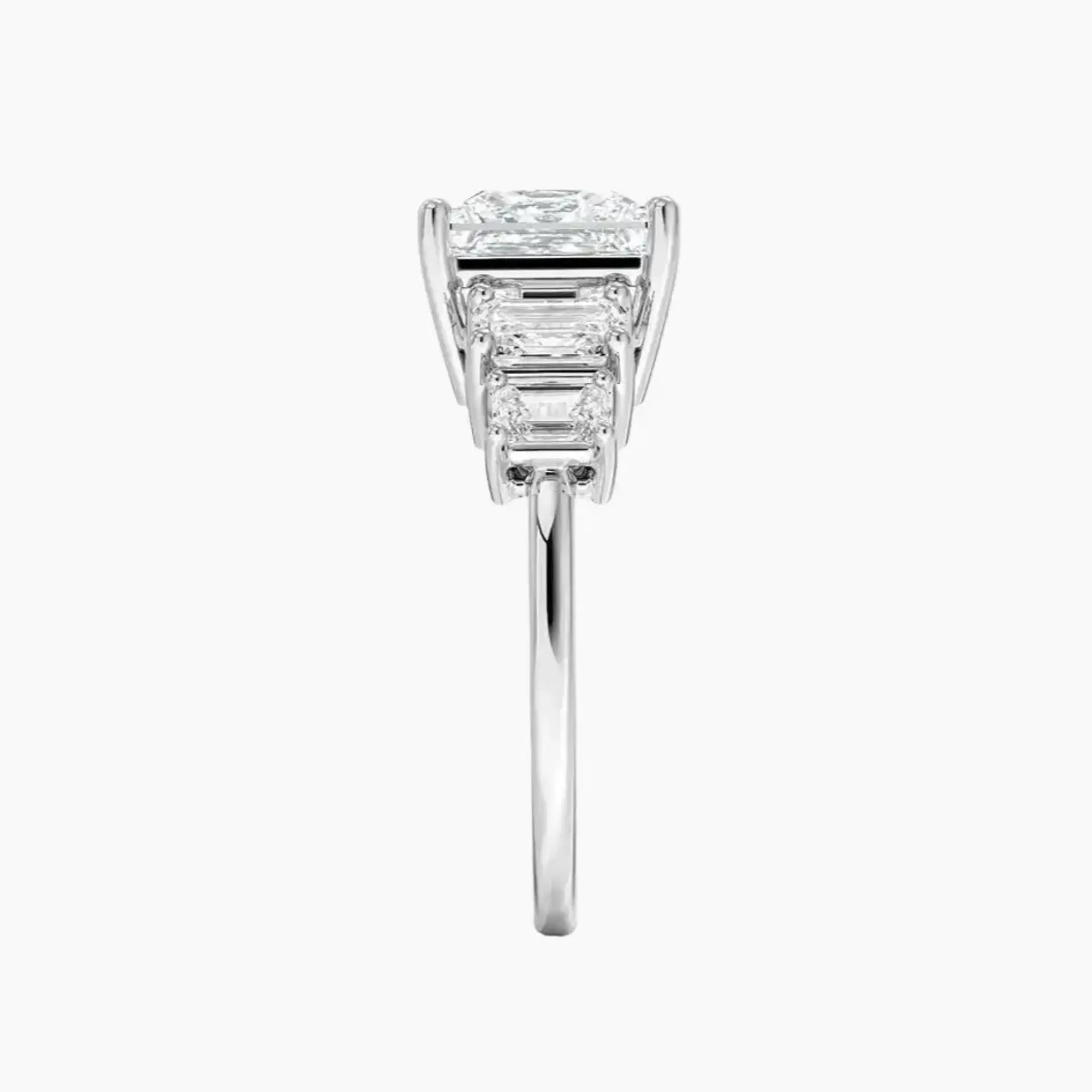 Katerina Five Stone Princess Designer 1.5 Carat Lab Grown Diamond Engagement Ring in 18K Yellow Gold