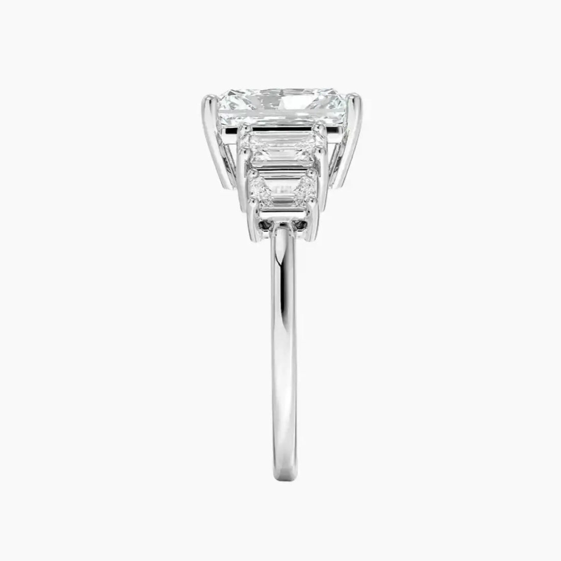 Katerina Five Stone Radiant Designer 1.5 Carat Lab Grown Diamond Engagement Ring in 14K Yellow Gold