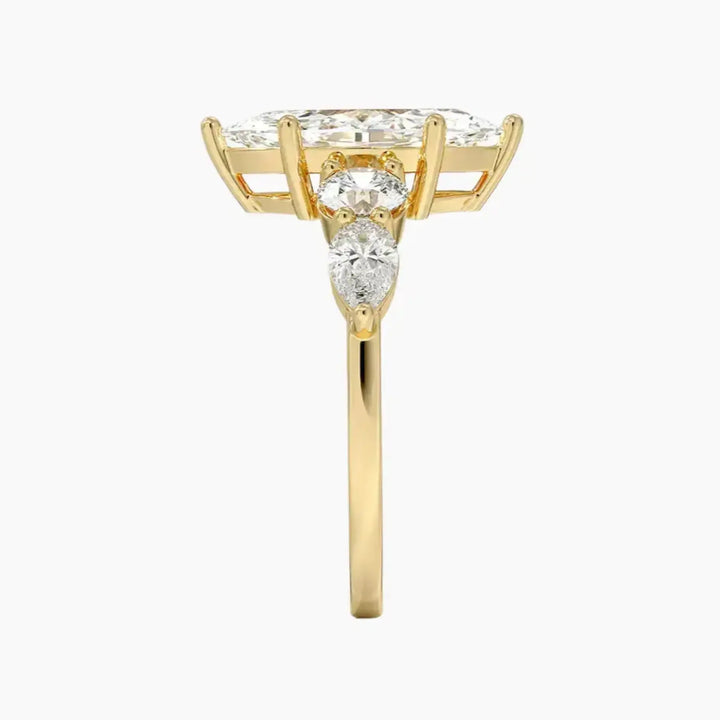 Daria Five Stone Marquise Designer 1 Carat Lab Grown Diamond Engagement Ring in 14K Rose Gold