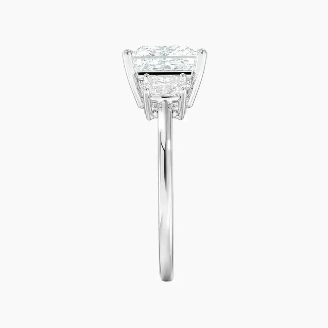 Liora Princess Three Stone 1.5 Carat Lab Grown Diamond Engagement Ring in 18K White Gold