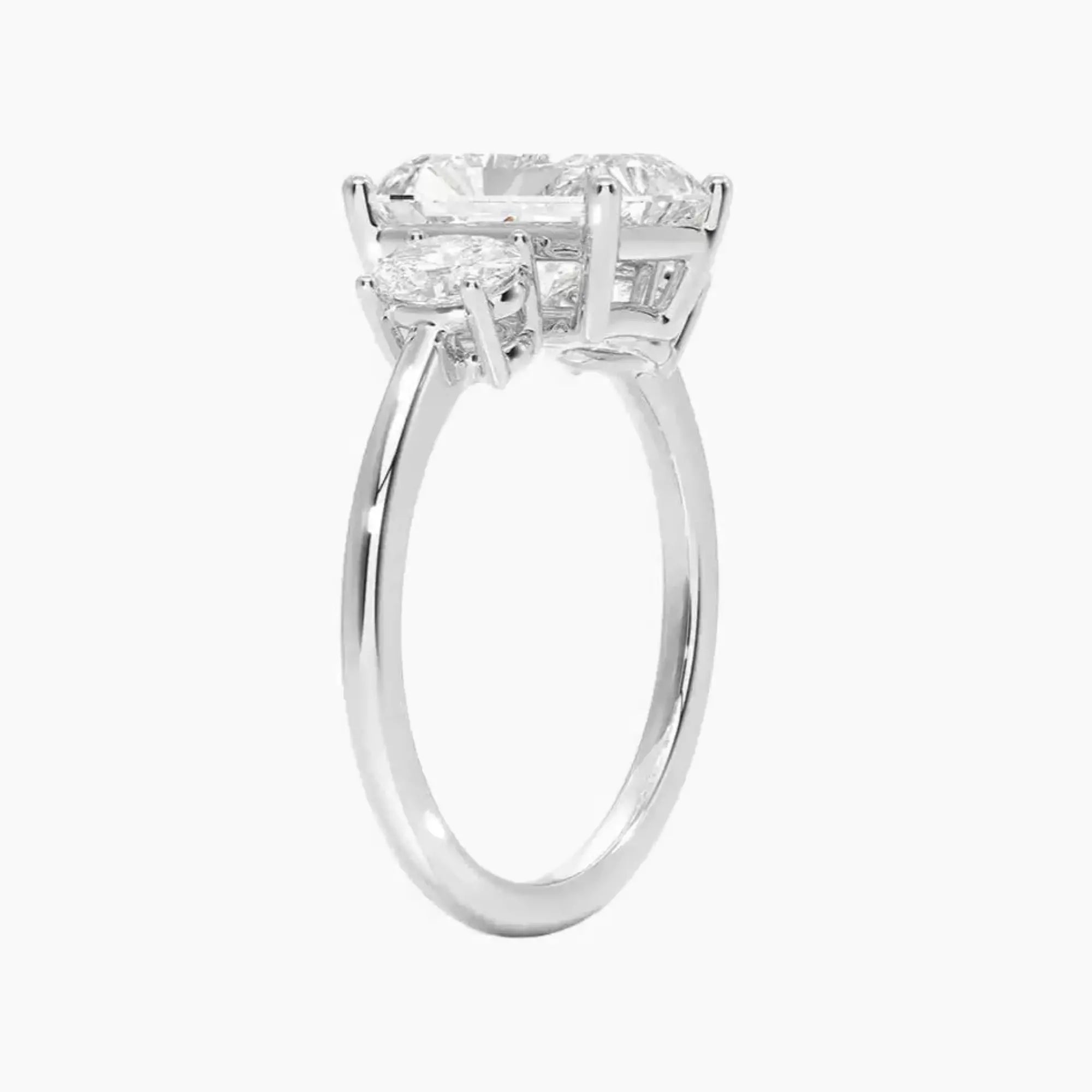 Liora Radiant Three Stone 2.5 Carat Lab Grown Diamond Engagement Ring in 14K Yellow Gold