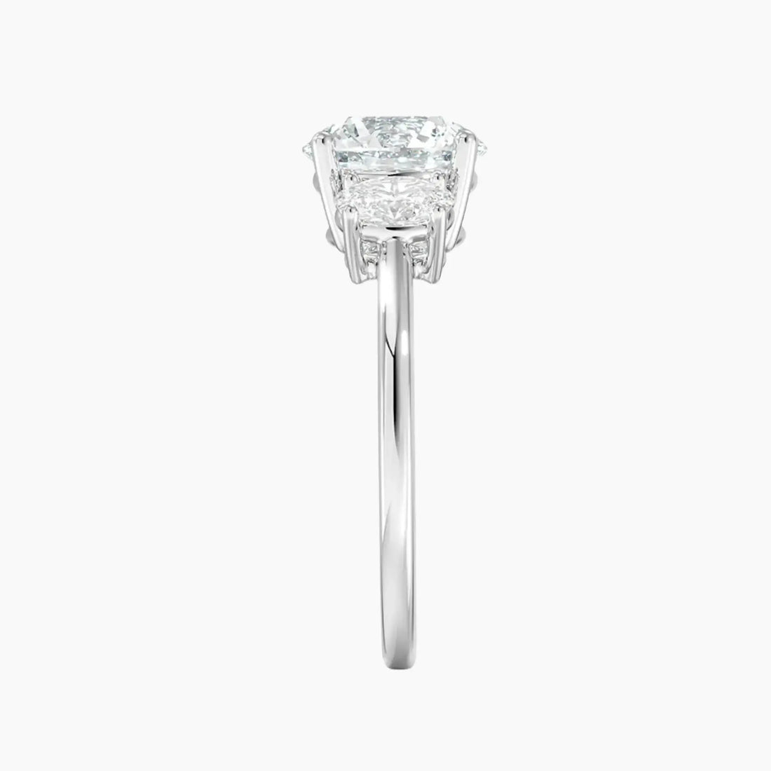 Liora Round Three Stone 2.5 Carat Lab Grown Diamond Engagement Ring in 14K Yellow Gold
