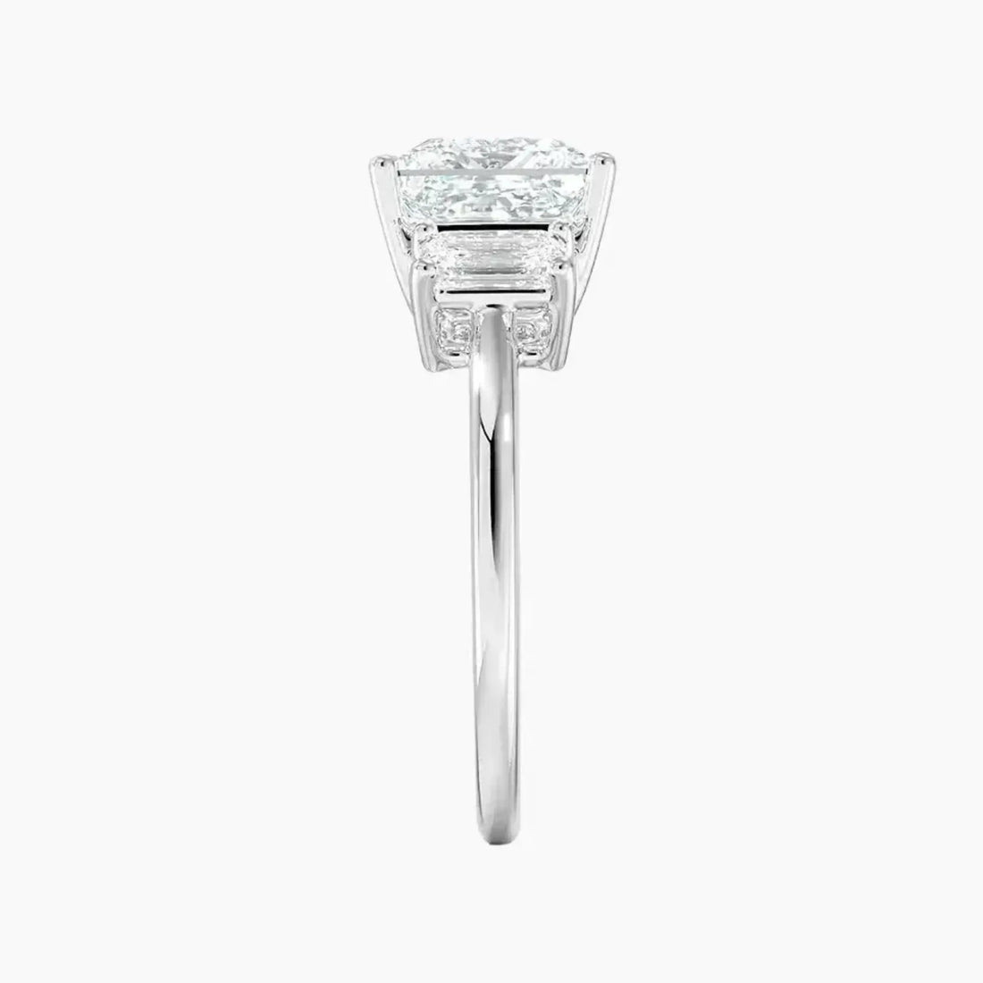 Aurelia Princess Three Stone 2.5 Carat Lab Grown Diamond Engagement Ring in 14K White Gold
