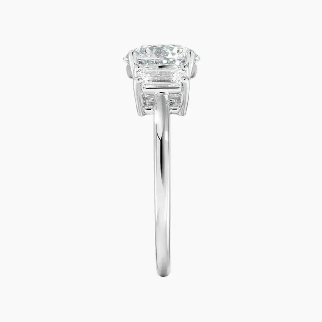 Aurelia Round Three Stone 1.5 Carat Lab Grown Diamond Engagement Ring in 14K Yellow Gold