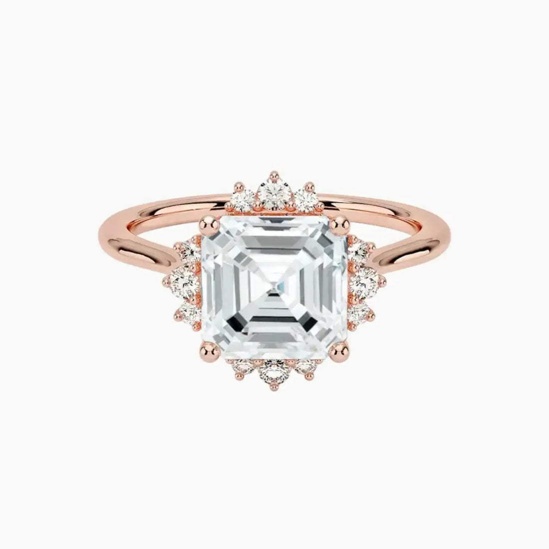 Nadia Asscher Designer 2.5 Carat Lab Grown Diamond Engagement Ring in 18K Yellow Gold