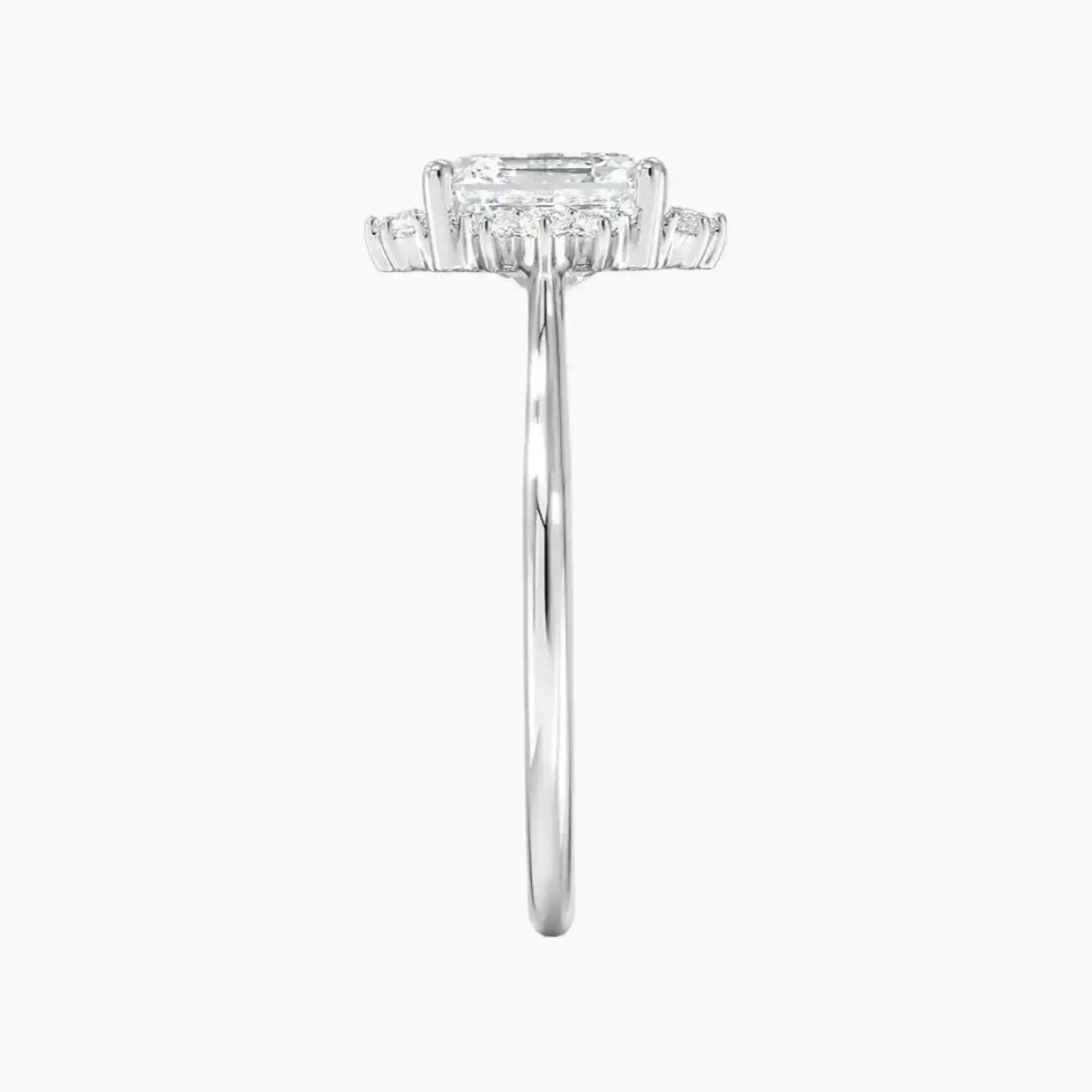 Nadia Asscher Designer Diamond Ring Setting in 14K Rose Gold
