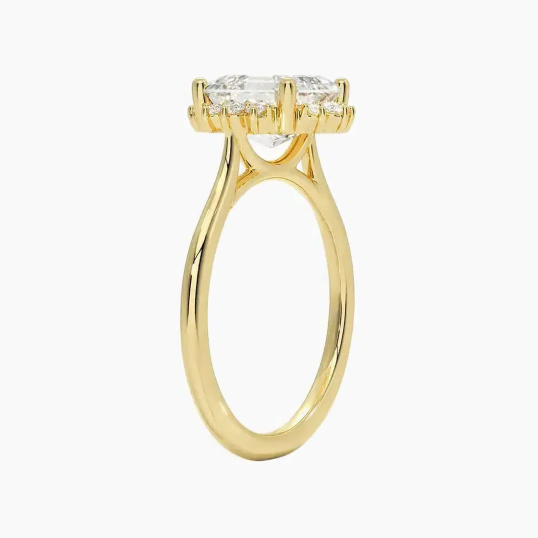 Nadia Asscher Designer 2 Carat Lab Grown Diamond Engagement Ring in 14K White Gold