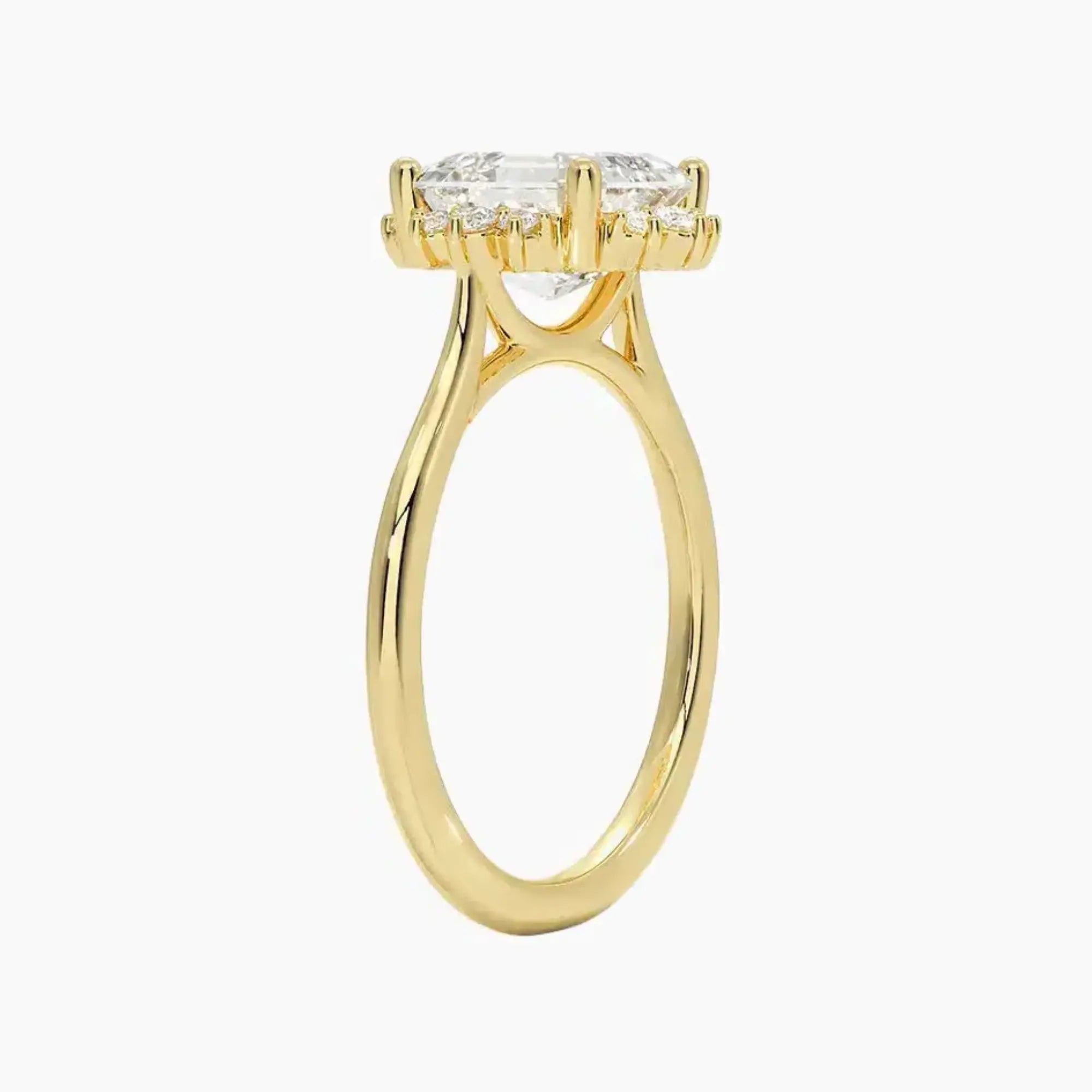 Nadia Asscher Designer 2.5 Carat Lab Grown Diamond Engagement Ring in 14K Yellow Gold