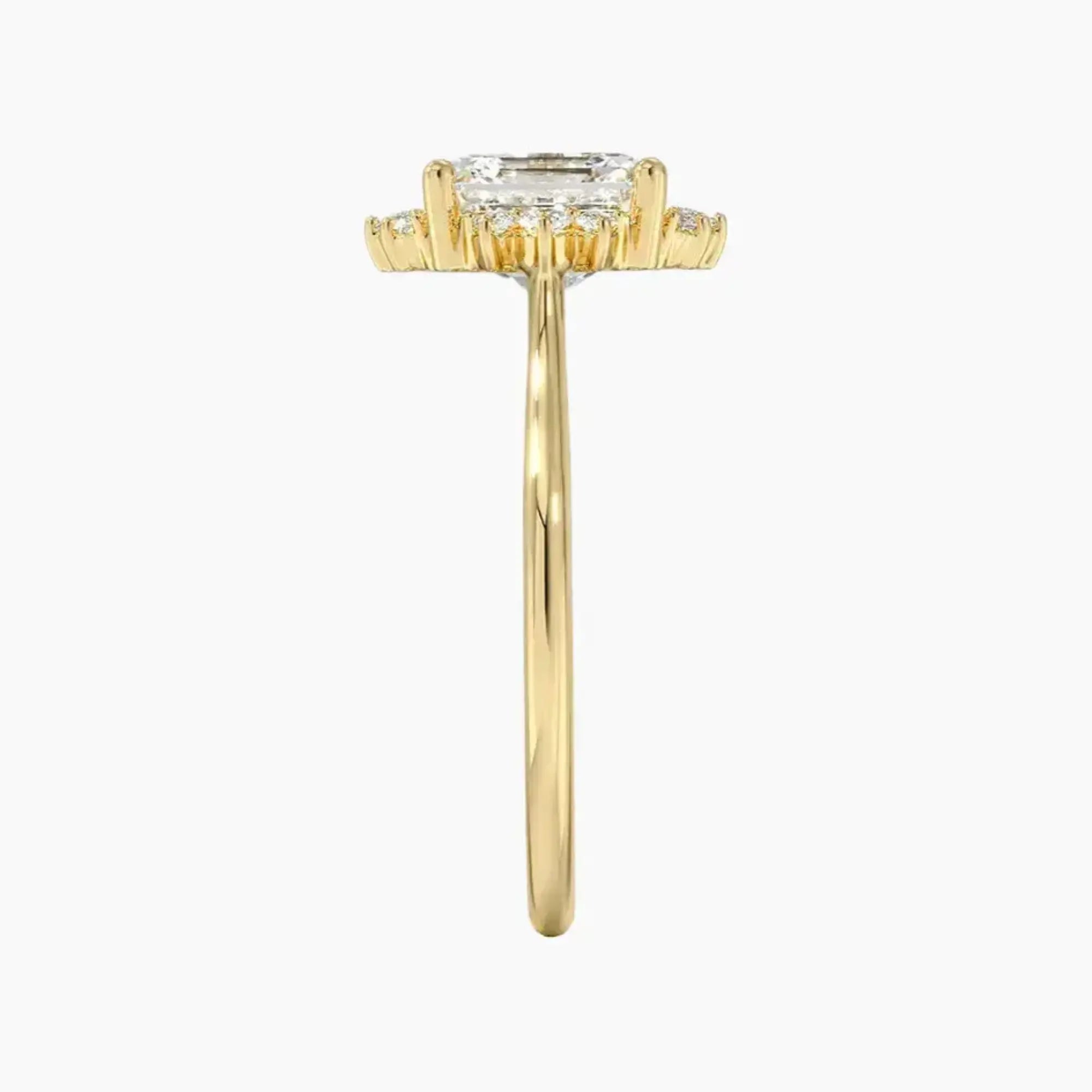 Nadia Asscher Designer 1.5 Carat Lab Grown Diamond Engagement Ring in 18K White Gold