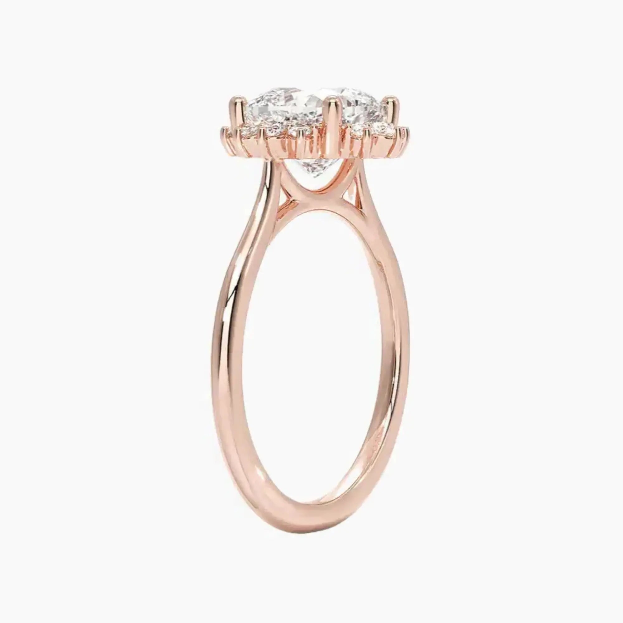 Nadia Cushion Designer 2 Carat Lab Grown Diamond Engagement Ring in 18K White Gold