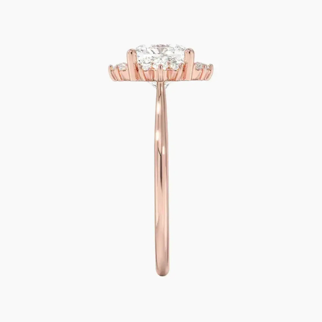Nadia Cushion Designer Diamond Ring Setting in 18K Rose Gold