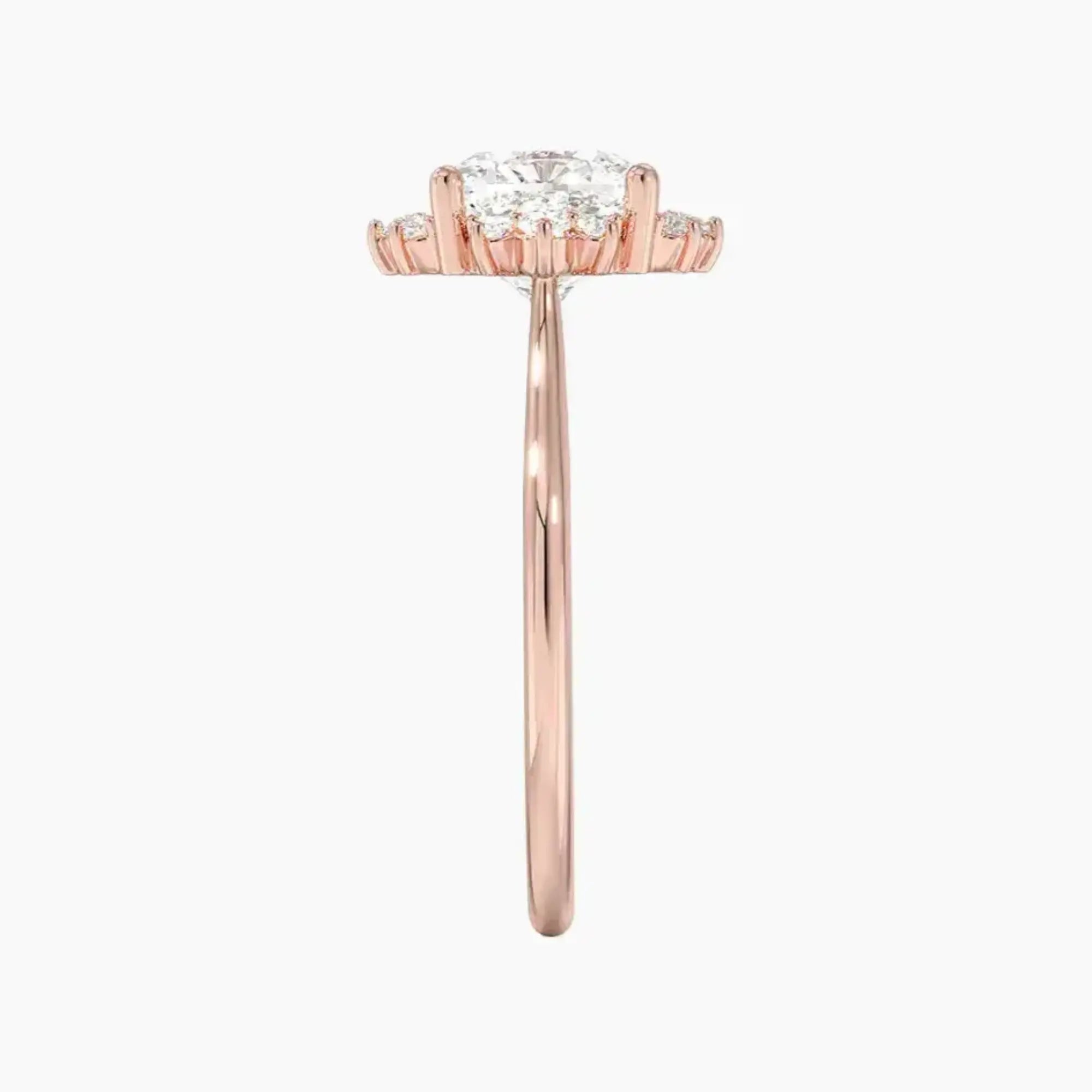 Nadia Cushion Designer 2.5 Carat Lab Grown Diamond Engagement Ring in 18K Yellow Gold