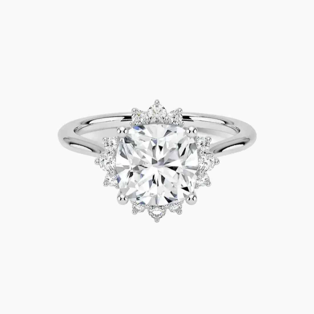 Nadia Cushion Designer 1.5 Carat Lab Grown Diamond Engagement Ring in 14K Rose Gold