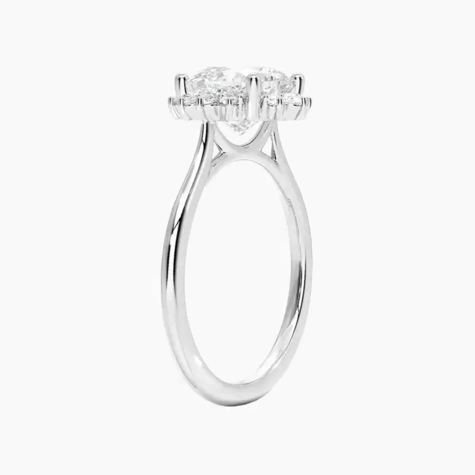 Nadia Cushion Designer 3 Carat Lab Grown Diamond Engagement Ring in 14K Yellow Gold