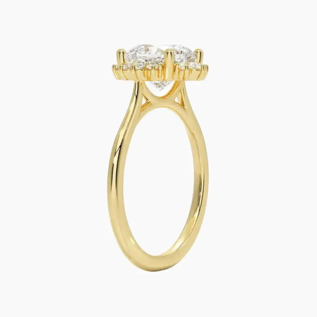 Nadia Cushion Designer Diamond Ring Setting in 18K Rose Gold