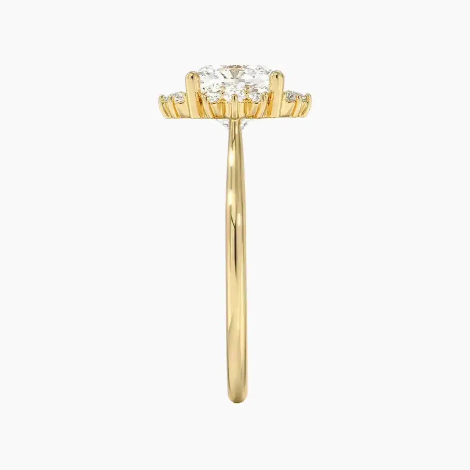 Nadia Cushion Designer 1 Carat Lab Grown Diamond Engagement Ring in 18K Rose Gold