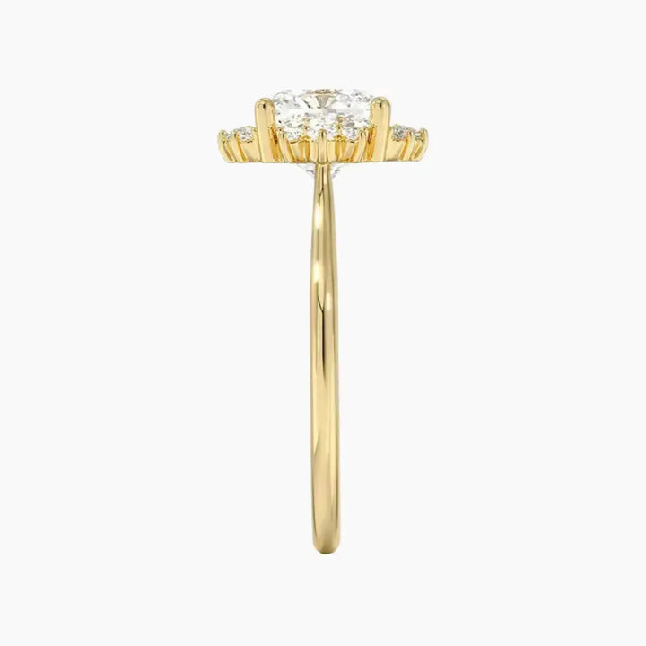 Nadia Cushion Designer Diamond Ring Setting in 14K Rose Gold