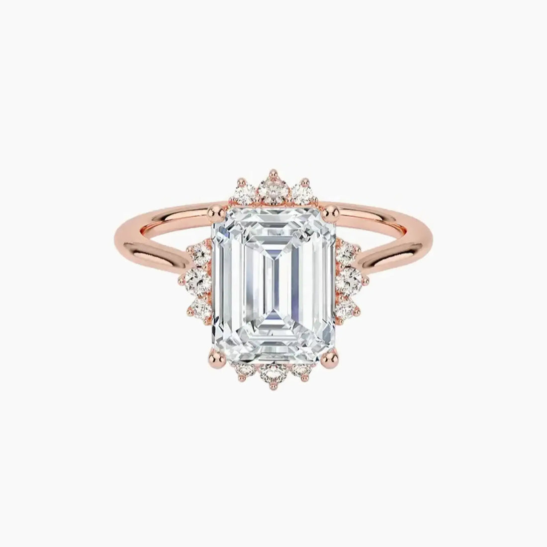 Nadia Emerald Designer Diamond Ring Setting in 18K Yellow Gold