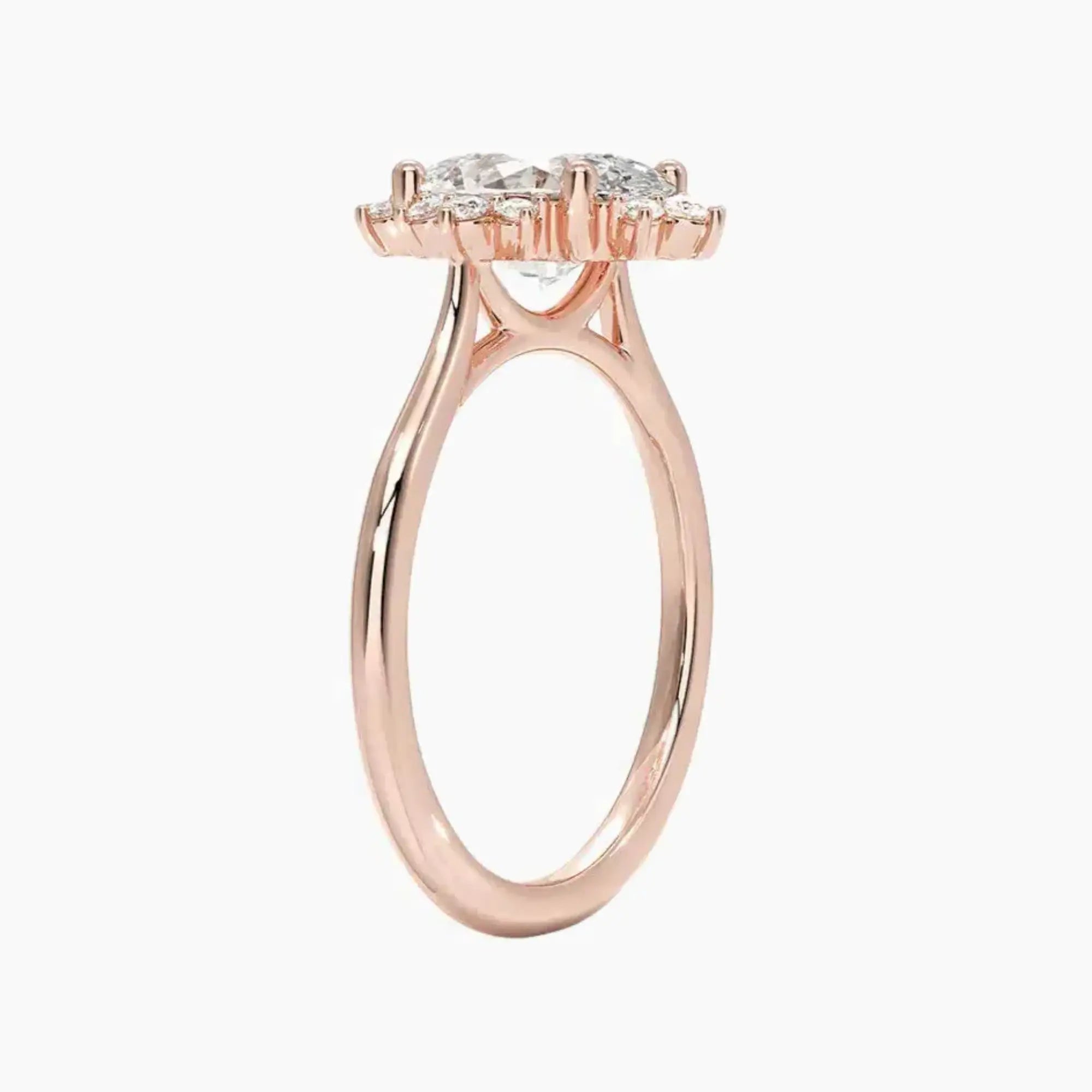 Nadia Oval Designer 2 Carat Lab Grown Diamond Engagement Ring in 14K Yellow Gold