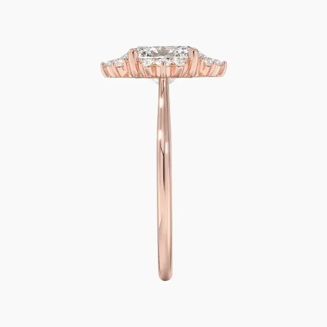 Nadia Oval Designer 2 Carat Lab Grown Diamond Engagement Ring in 14K White Gold
