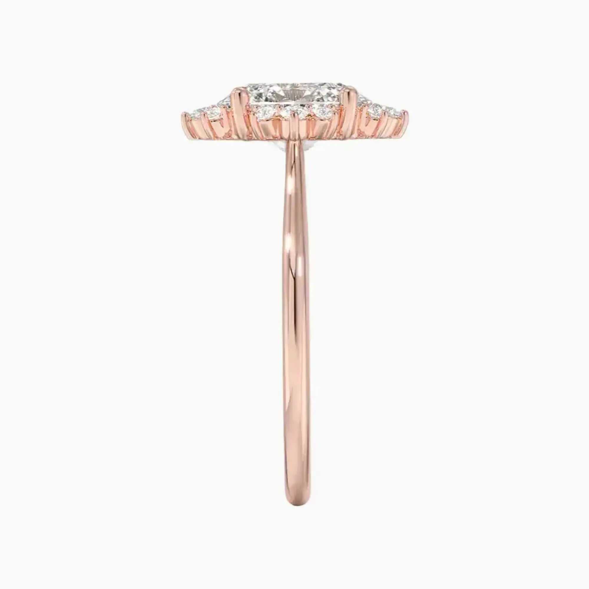 Nadia Oval Designer Diamond Ring Setting in 14K Yellow Gold