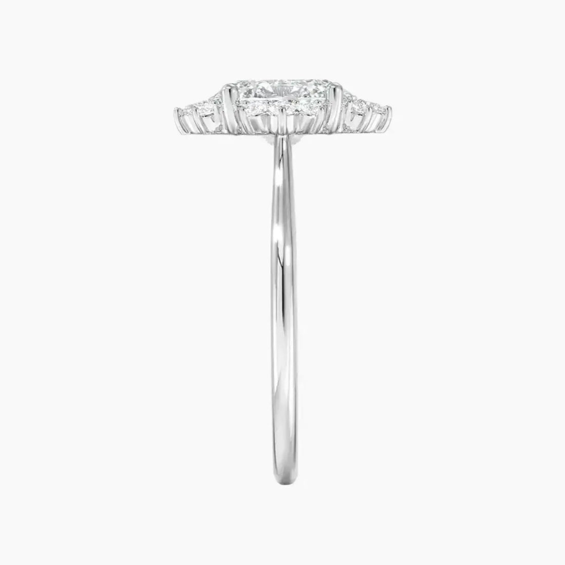 Nadia Oval Designer 1.5 Carat Lab Grown Diamond Engagement Ring in 18K Yellow Gold