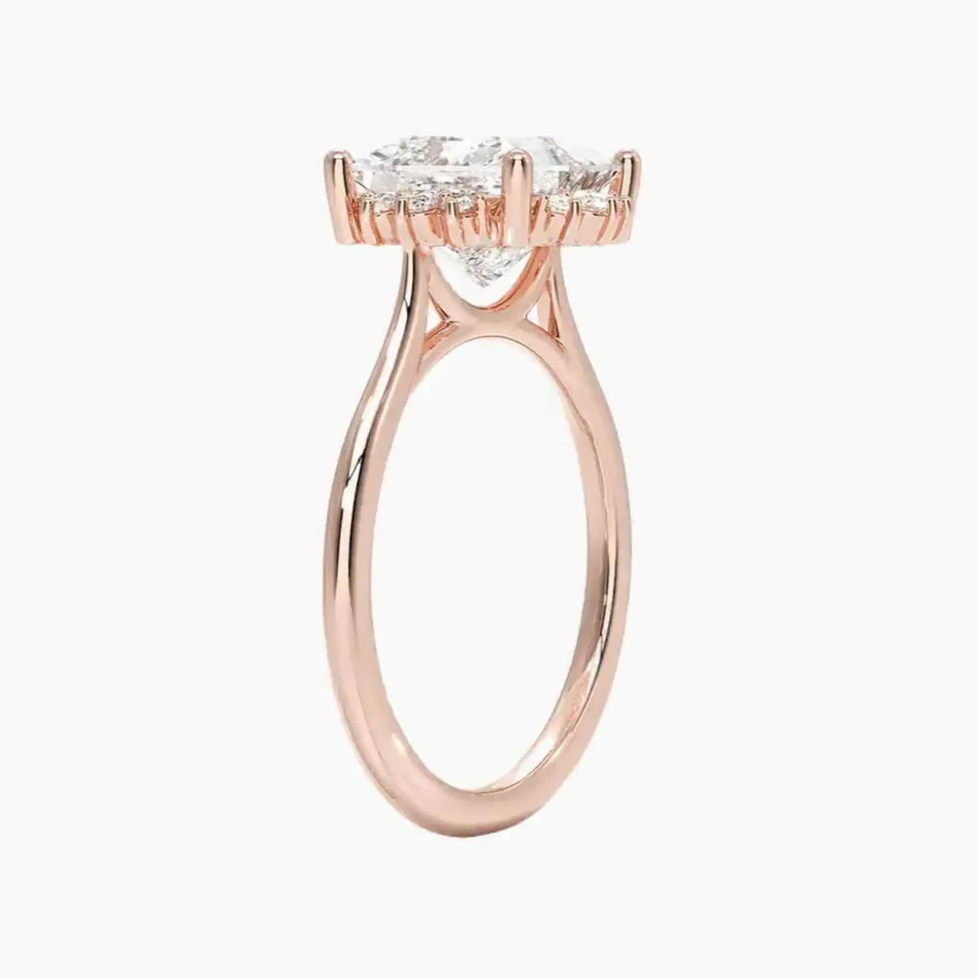 Nadia Princess Designer 2 Carat Lab Grown Diamond Engagement Ring in 18K White Gold