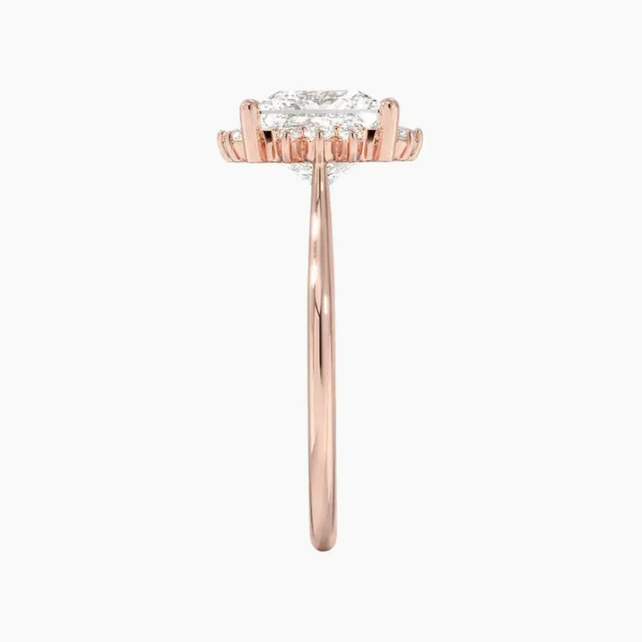 Nadia Princess Designer 2.5 Carat Lab Grown Diamond Engagement Ring in 18K White Gold