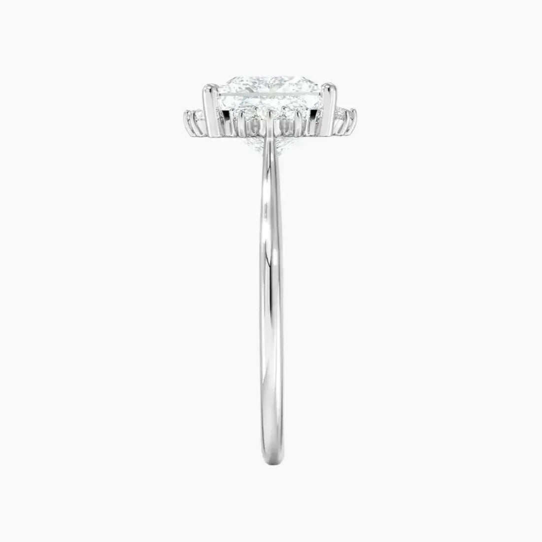 Nadia Princess Designer 2 Carat Lab Grown Diamond Engagement Ring in 18K Yellow Gold