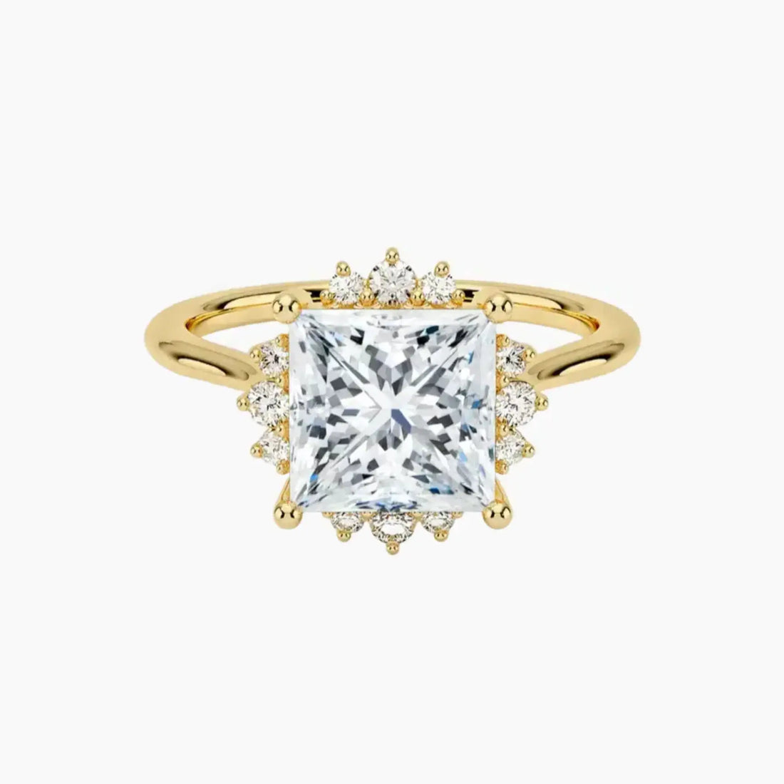 Nadia Princess Designer 2.5 Carat Lab Grown Diamond Engagement Ring in 14K White Gold