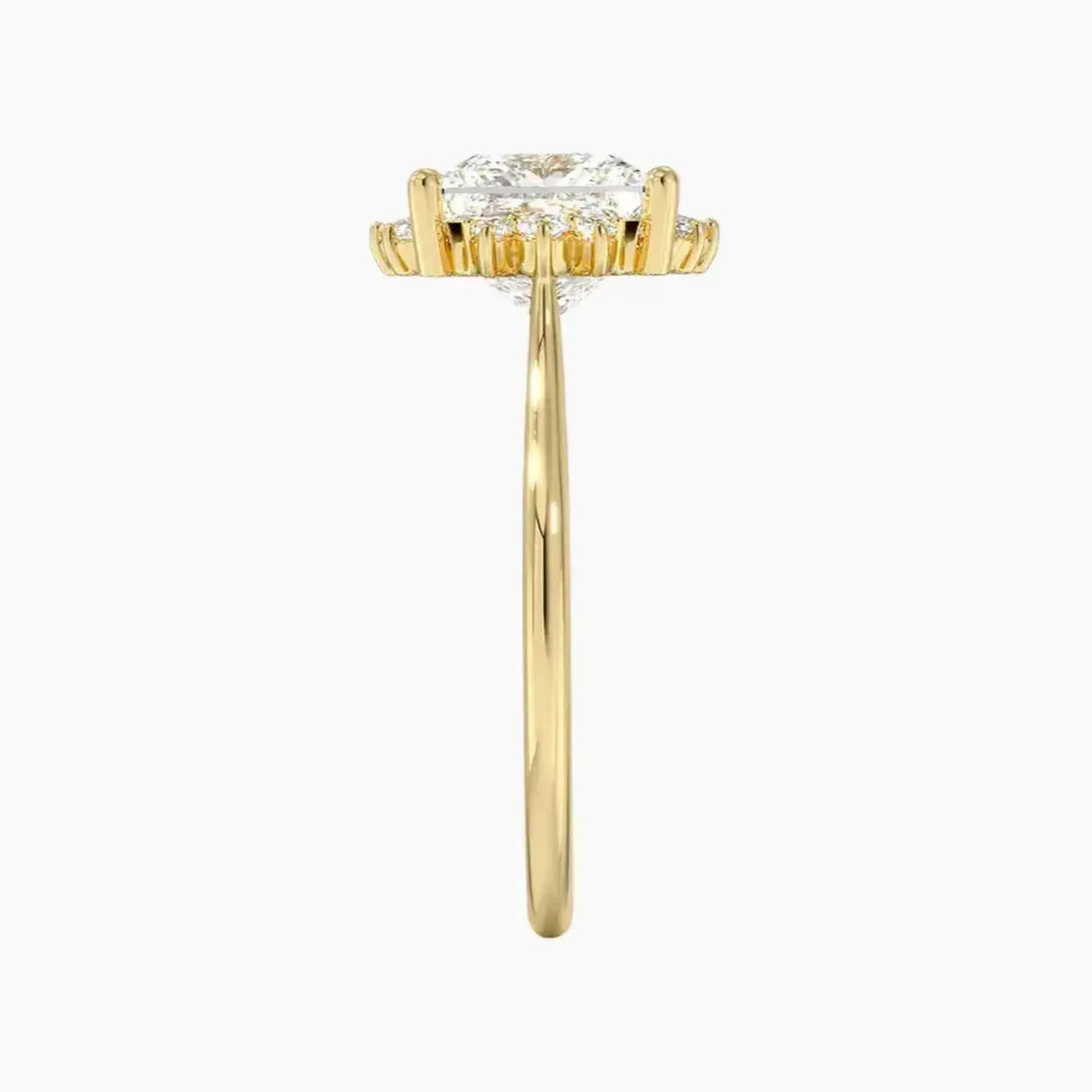 Nadia Princess Designer 1 Carat Lab Grown Diamond Engagement Ring in 18K Rose Gold