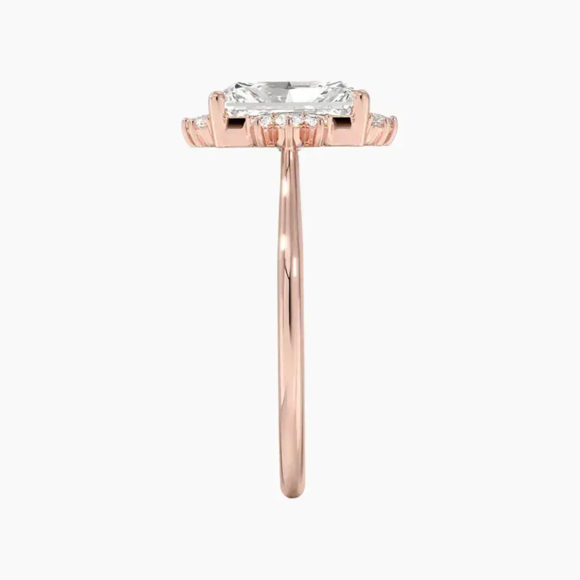 Nadia Radiant Designer 2 Carat Lab Grown Diamond Engagement Ring in 18K Yellow Gold